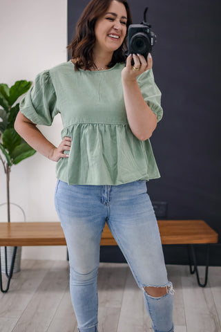 Sage Tie Back Babydoll