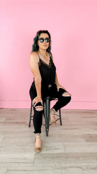 Black Lace Tank