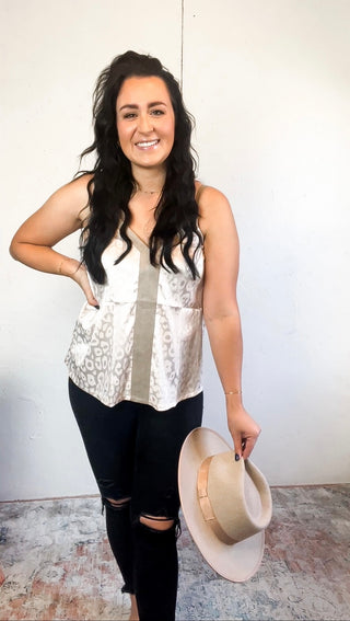 Leopard Satin Cami