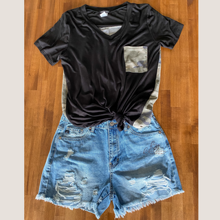 Medium Wash KanCan Shorts