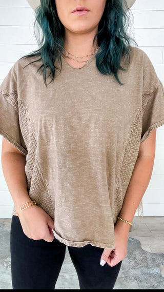 Mocha Short Sleeve Top