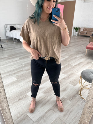 Mocha Short Sleeve Top