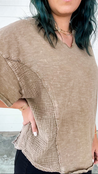 Mocha Short Sleeve Top