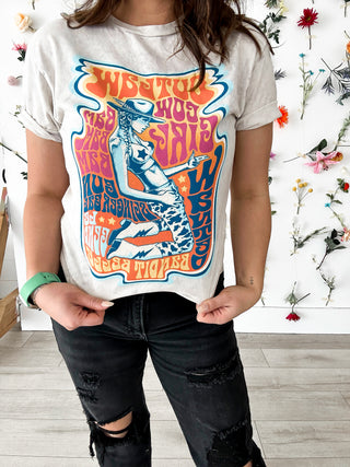 Groovy Outlaw Cowgirl Graphic Tee